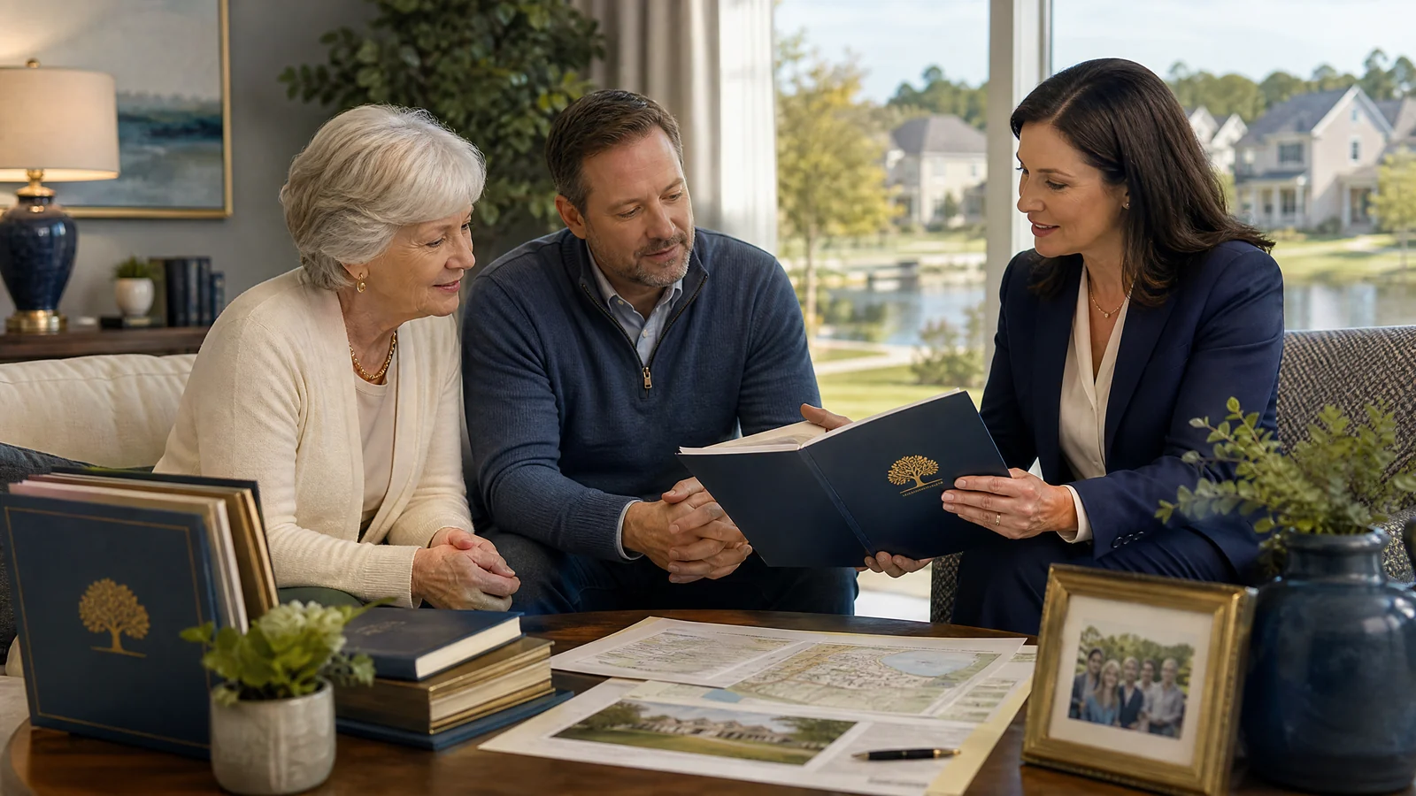 Fort Mill family reviewing senior legacy and fiduciary administration records
