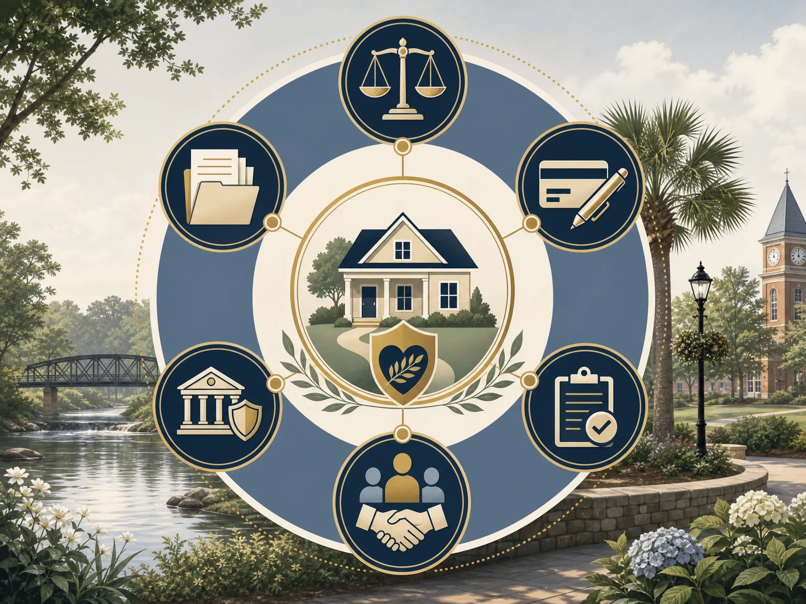 Fort Mill senior-legacy protection framework showing authority, records, payments, reporting, and professional coordination